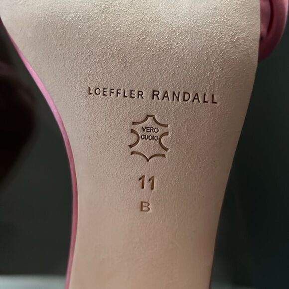 Loeffler Randall Freya Braided Curved Heel Sandals Bubblegum, New, Size 11 - Picture 11 of 14